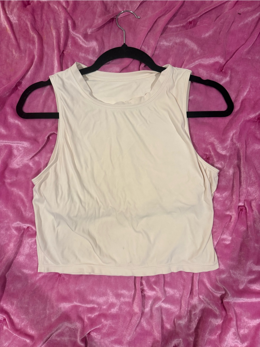 Butter Yellow Cropped Tank Top